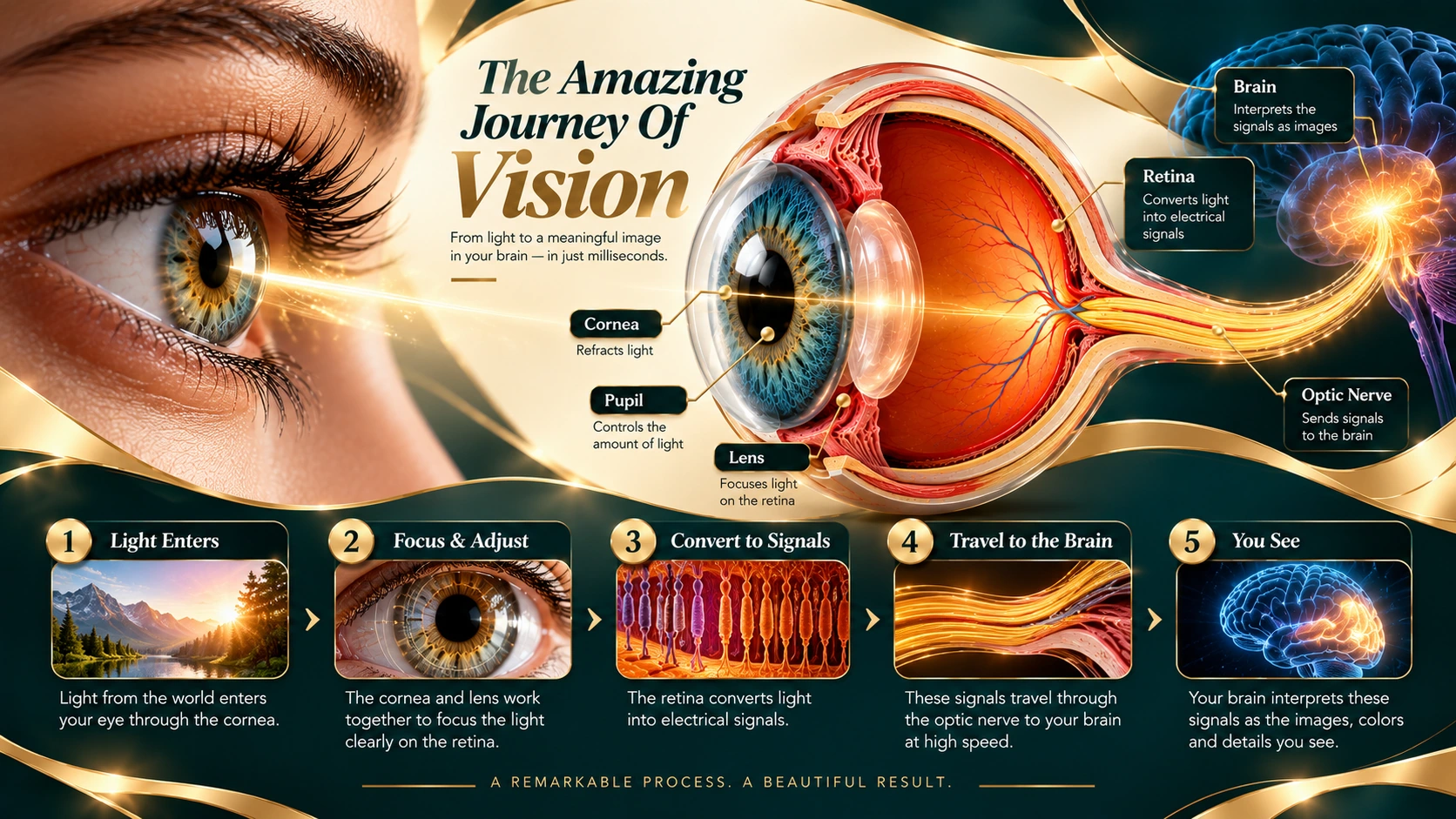 Infographie fournie : The Amazing Journey of Vision
